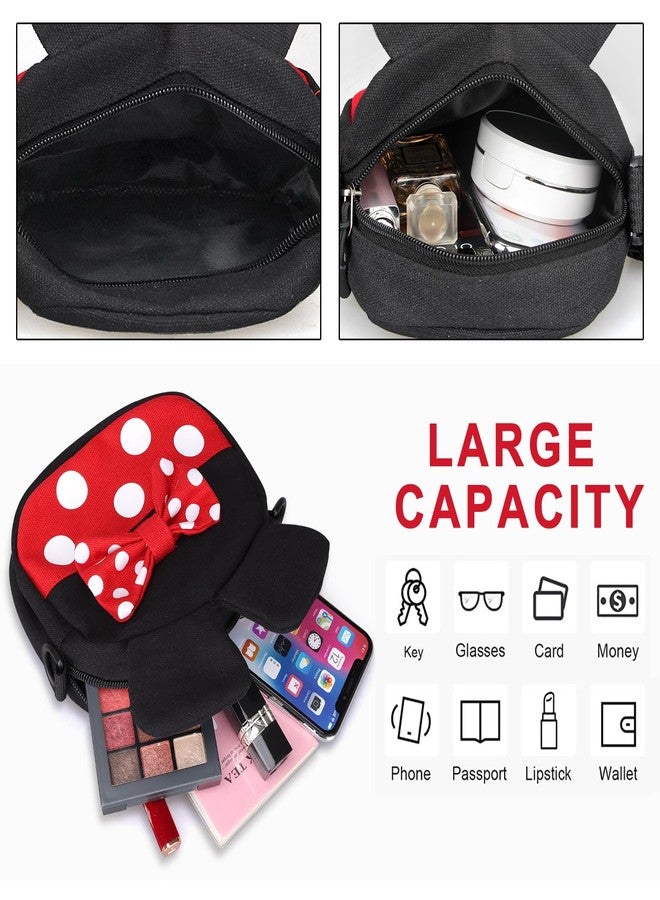 Dksyee Cute Crossbody Bag for Little Girls Toddler Mini Mouse Crossbody Purse Kids Small Shoulder Bags Mini Cartoon Cross Body Bag with Mouse Ears - Image 3